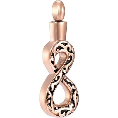CMJ9912 Vintage Design Infinity Love Memory Jewelry Stainless Steel Urn Necklace Memorial Ashes Keepsake Urn Jewelry
