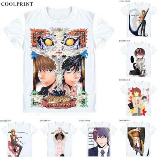 Yagami Raito Kira Light Yagami T Shirt Death Note Desu Noto Men Casual TShirt Premium T-Shirt Printed Short Sleeve Shirts