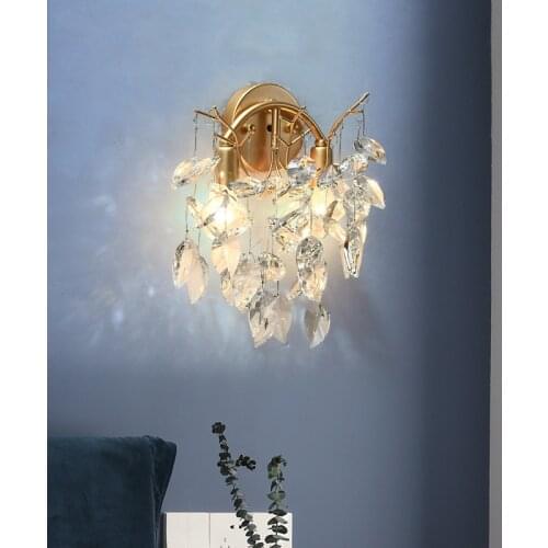 Hallway Crystal lighting Porch led wall lamp E14 Stair Background Wall sconce Bedroom Cloakroom Corridor Balcony led Wall Light