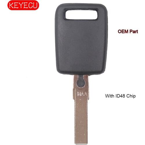 KEYECU OEM Transponder Key 48 Chip for Audi A4 A6 TT RS6 S6 A8 S8 TT 1998 1999 2000 2001 2002 2003 2004 2005 2006