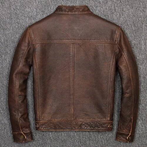 Genuine 200% Leather Jacket Men Clothes Autumn winter Real Fit Cow Leather Jackets Plus Size 55XL Coat Jaqueta De Couro