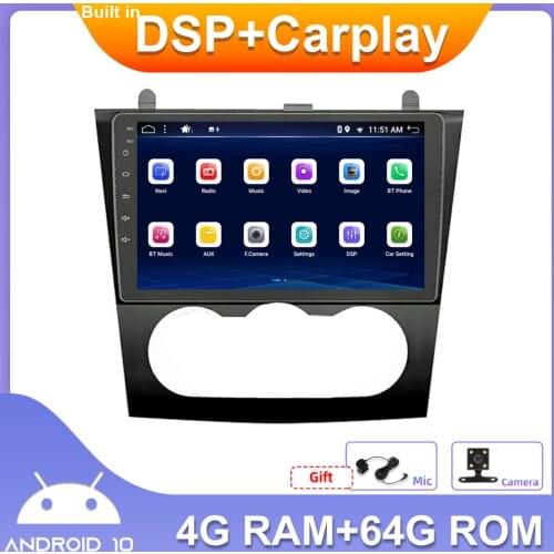 9inch 2 Din Android 10 Car Radio Multimidia Player GPS Navi For Nissan Teana Altima Manual 2008-2012 DSP Carplay 4G+64G
