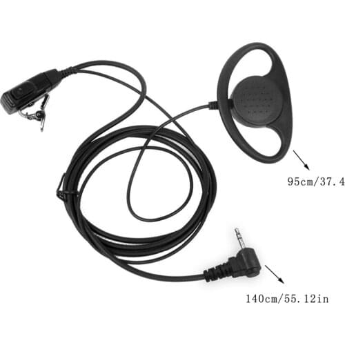 D-Type Earpiece Headset PTT Mic For Motorola Talkabout Walkie Talkie 2.5mm 1-Pin