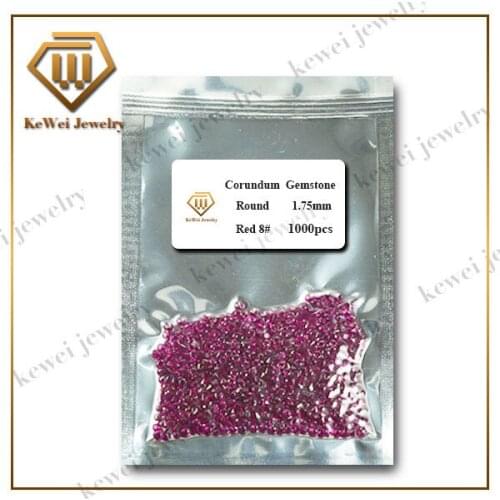 Wholesale Dark Red Stone 1000Piece 8# 1.0mm -3.0mm Synthetic Corundum Gems stone For Jewelry