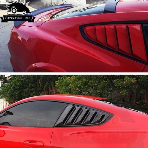 Porcupine car--ABS Side Grille Coverlet Black Primer Window Shades for Ford Mustang 2015-2018 Car Styling Accessories