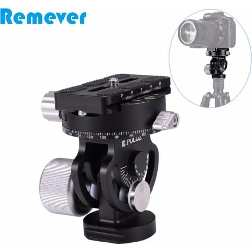Portable two-dimensional Gimbal Panoramic Tripod Head for DSLR Cameras Video Recording Photography Head with Quick Release Plate