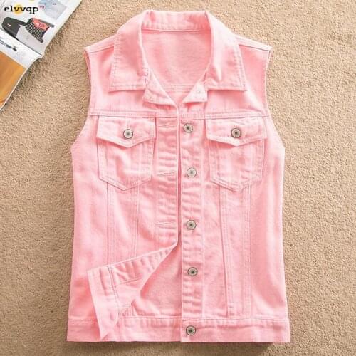 Plus Size 6XL Denim Vest Women Casual Coat Vintage Cardigan Jean Sleeveless Turn-down Collar Single Breasted Woman Clothing