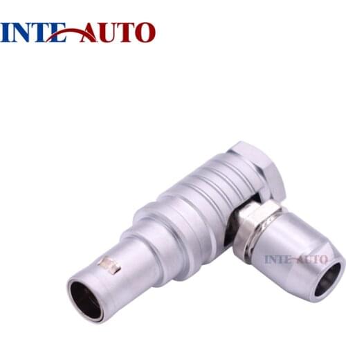 Push pull self-locking m12 connector, electrical wire elbow plug,1B series,2 Pins,no sleeve,FTHG.1B.302