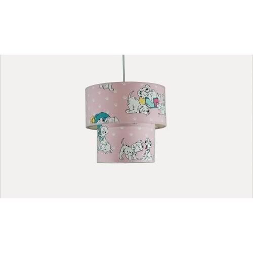 Senay Lightning Child Dual Cylinder Fabric Chandelier-Dalmatian