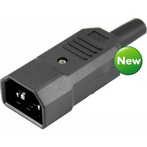 5PCS IEC C14 Male Inline Chassis Socket Plug Rewireable Mains Power Connector
