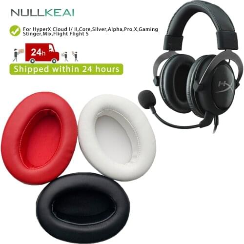 NULLKEAI Replacement Earpads For HyperX Cloud I,II,Core,Silver,Alpha,Pro,X,Gaming Stinger,Flight Headphones