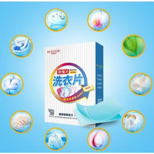 Laundry Detergent Natural Laundry Tablets Washing Powder Home Cleaning Products Supplies Wash Paper Sheets Total washing machine