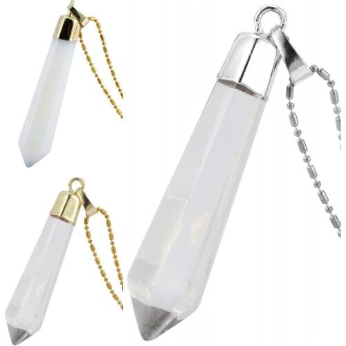 SUNYIK Faceted Hexagonal Stone Pendant Healing Pointed Quartz Crystal Reiki Chakra Charms for Necklace