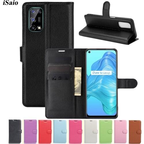 For OPPO K7X Realme V5 Q2 7 5G Wallet Case Flip Leather Cover for Realme 7 5G Mobile Phone Case Cover Global Version