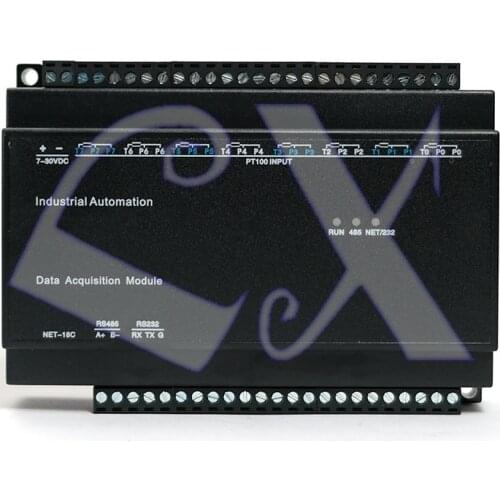 High Accuracy 8PT100 Temperature Acquisition Module Ethernet + RS485 RS232 Capture Card Controller Device Modbus RTU & TCP