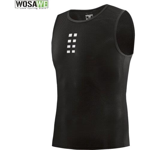 WOSAWE Cycling Jersey Sleeveless Summer Sport Underwear Shirts Quick-Dry Fitness Trainning Exercise T-Shirts Cycling Clothing
