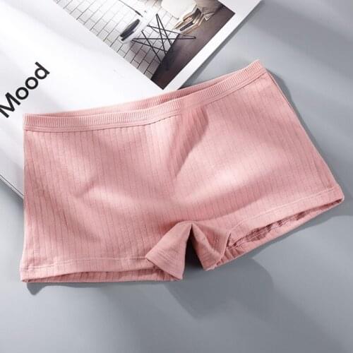 Womens Solid Color Safety Shorts Invisible Seamless Boxer Briefs Underwear Boyshort