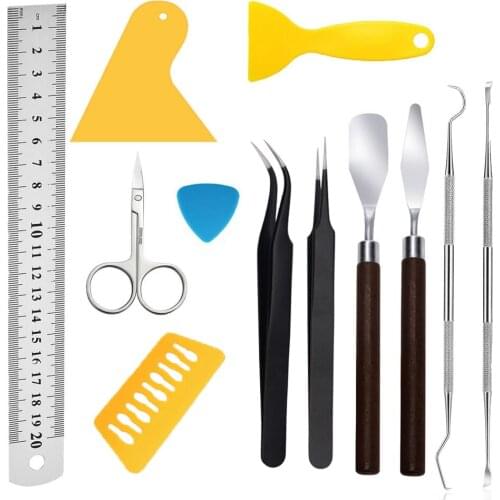 11pcs/set DIY Dried Flower Tools Multifunctional Vinyl Sticker Embossed Tool Kit for Weeding Vinyl Silhouettes Cameos Lettering