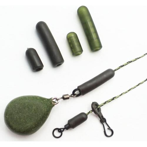 20PCS carp fishing tackle carp rig ring stopper fishing bead feeder swivels ring Rubber carp fishing accessories