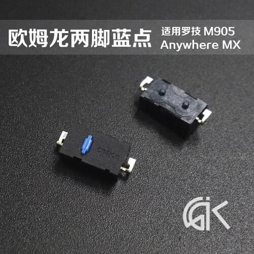 5pcs/pack Original OMRON Mouse Micro Switch Two Feet Blue Dot for Anywhere MX Logitech M905 Mouse Button Replace ZIP