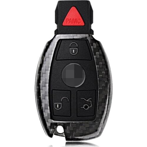 Real Carbon fiber Car Key Shell Cover Trim For Mercedes benz CLA GLC GLE GLA A B C E Class W117 X253 W176 W205 W213