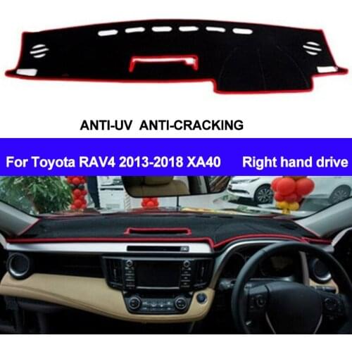 TAIJS RHD Car Dashboard Cover Dash Mat For Toyota RAV4 2013 2014 2015 2016 2017 2018 XA40 Auto Non-slip Sun Shade DashMat Pad