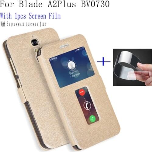 View window PU leather case For ZTE Blade A2Plus cover shell BV0730 BladeA2 Plus cases For Blade A2 Plus flip case back cover