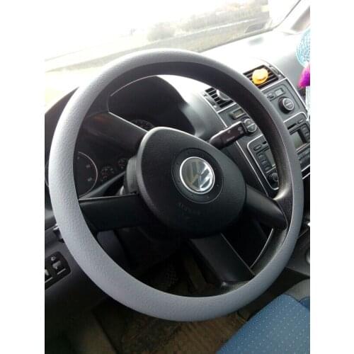 Car Styling Steering wheel cover For Volkswagen VW Beetle A5 Fox Golf 5 6 7 E Jetta 5 6 Phaeton Pointer Accessories
