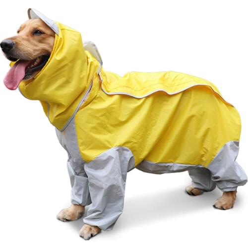 Large Dogs Raincoat With Waterproof Dog Coat Jacket Poncho Rain Cape Clothes For Small Medium Large Dogs Per Rain Coat