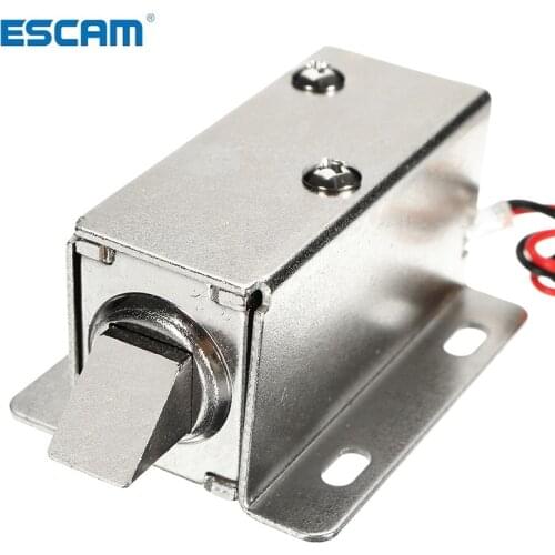 ESCAM 12V DC 1.1A Electric Lock Assembly Solenoid Cabinet Drawer Door Lock Low-Power Smal Automatic Door Electric Locks