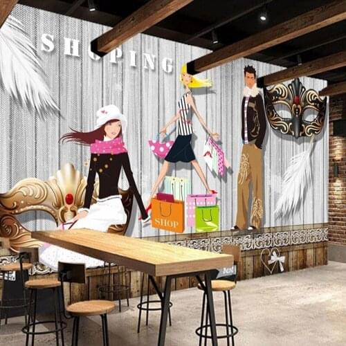 Custom Large Murals Photo For Women Girls Bedroom Fashion Shopping Mall Powder Room Decorative Wallpaper Background 3D Painting