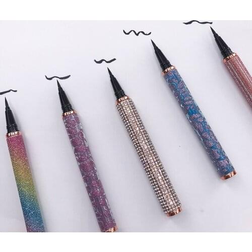 Hot Sale Black Eyeliner Pen Diamond Magic Eyelash Self Adhesive Eye Liner Pencil No Glue Waterproof Eyes Makeup Eyeliner