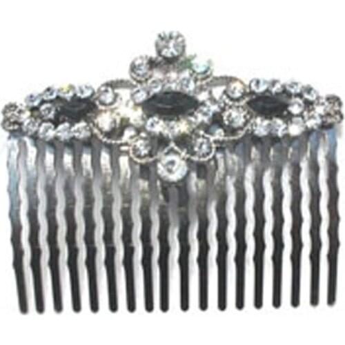 Vogue 2017 Gun-black metal Hair Combs Crystal stones metal flower charm hair wedding Party Daily Headwear gift for Women