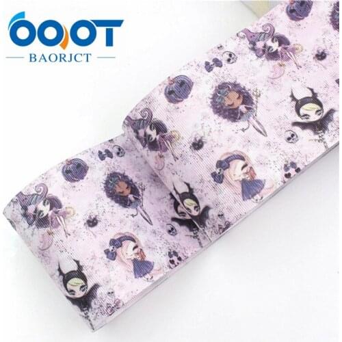 I-19518-1295, 75mm 3'' Halloween Cartoon printed grosgrain ribbon packaging design, DIY accessories handmade materials