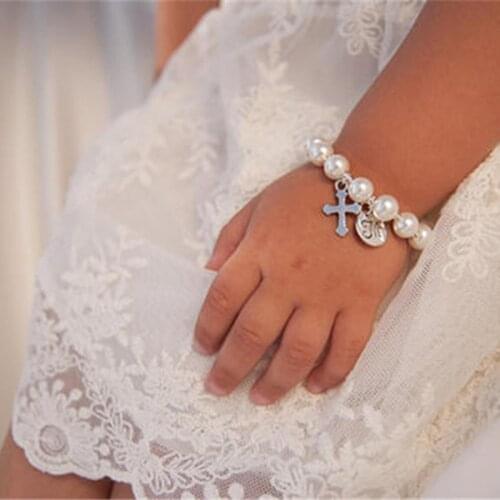 Cross Wine glass headband Bracelet Christening Baptism First 1st Communion baby dedication table centerpiece church decoration