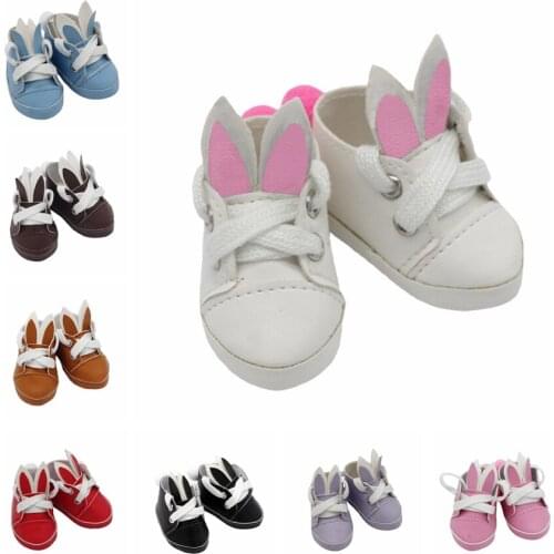 5cm Doll Shoes Cartoon Animal Rabbite Shoes For Dolls and Mini Toy Shoes For 1/6 BJD 14'' Rissian Handmade Doll Accessories