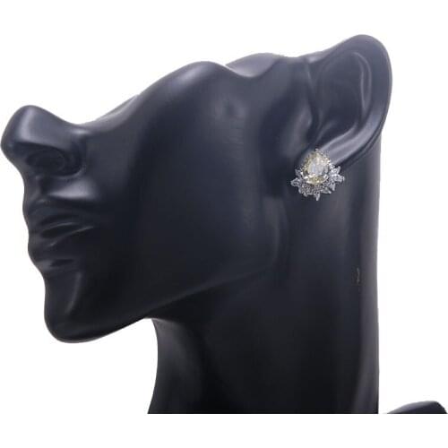 Summer Fashion Zircon Hoop Earring Cute Lady Gold/Silver Color Earrings Womens Jewelry