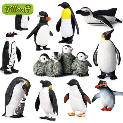 Hot DIY Penguin Multiple Modeling Animal Figure Collectible Toys Penguin Animal Action Figures PVC Plastic Toy for children Gift