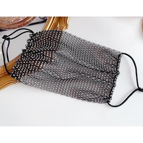 20 Colors European and American fashion embellished acrylic diamond masks exotic woman veil rhinestone sexy party maskChristmas