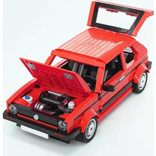 Golf Mini High-TechCar Supercar Model Car Building Blocks Assembly Toy Boy Speed Racing Car City Taxi Car Gift for children