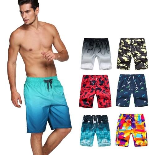 Multicolour Beach Shorts Swim Summer Board Shorts Big Size L-4XL Men Surfing Shorts Elastic Quick Dry Men Summer Beachwear