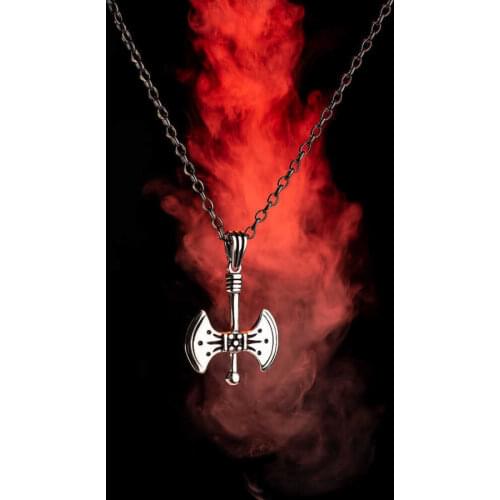 Minoan Double Headed Axe Pendant Necklace 925 Sterling Silver Necklace Silver Chain Mens Necklace Axe Necklace