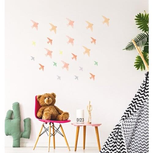 Flying Birds Wall Sticker Colorful Living Room Sofa TV Background Decoration Mural Vinyl Decals Art Stickers Wallpaper Art Decal