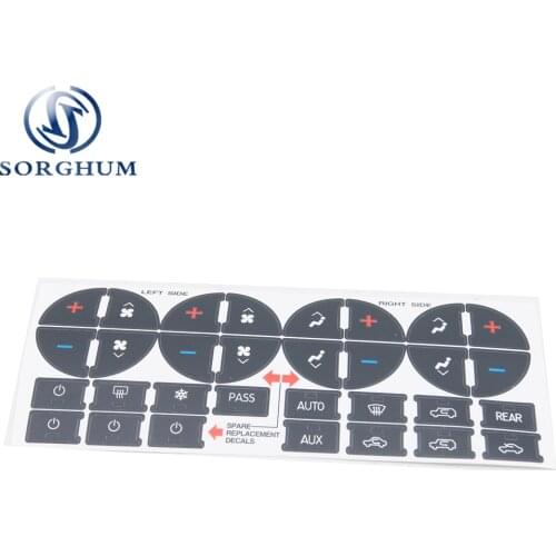 For Chevy GMC Decals AC Control Radio Dash Button Repair Kit Sticker