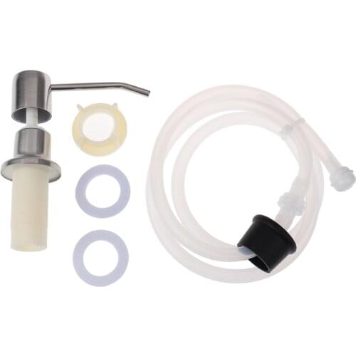 New Brass Brushed Nickel Soap Dispenser Extension Tube Kit for Kitchen Sink Pump