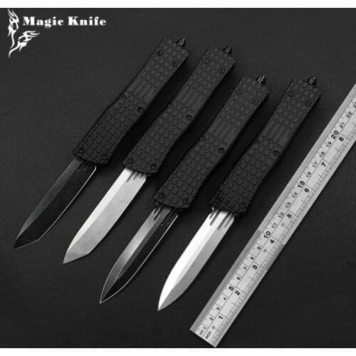 Magic OTF Aviation Aluminum Handle Hunting Tactical Knife D2 Blade Vicissitudes Stone Wash Camping Survival Dinner Tool