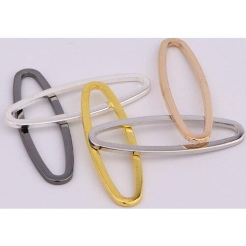 20 pieces 29 * 10mm hollow geometric oval earrings pendant simple pure copper accessories DIY handmade materials