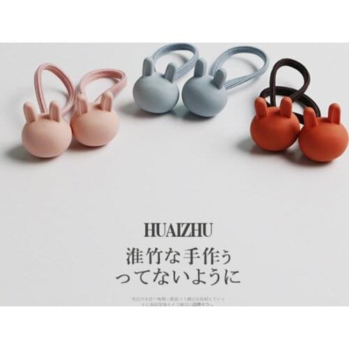 NEW Cute Elastic Hair Ropes Girls' Hair Ties Kids Ponytail Holder Headwear Accessories For Child Bunny Hair Ring