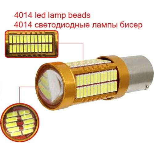 Wholesale 50pcs Canbus Led 1156 BA15S P21W S25 Bulb 4014SMD Car Lamp DRL Daytime Running Light Reverse Lights for car styling