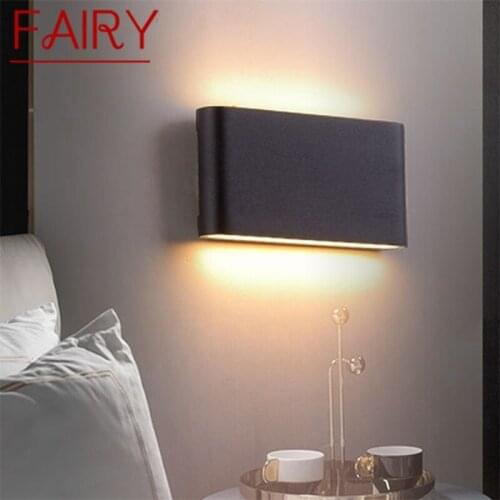 FAIRY Outdoor Led Wall Sconces Patio Waterproof Ultra Thin Bedside Wall Lights Decorative For Courtyard Balcony Living Room
